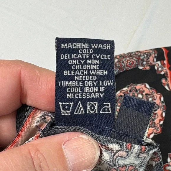 Max Edition Womens Pink Black Medallion Empire Waist Tunic Top 3/4 Sleeve M Y2K - Picture 6 of 7